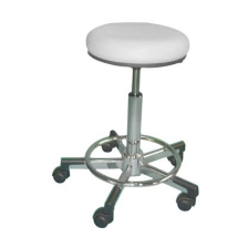 CC318N THERAPIST STOOL with GAS LIFT and footring - White