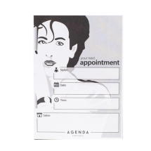 Appointment card hair-2 colour grey/white pk100