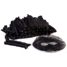 Disposable Head Caps (Black) x100