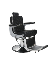 Chrusler Barber Chair Black/White Piping
