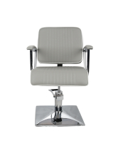 Madison Hydrolic Chair Square Base   Grey/White piping